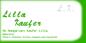 lilla kaufer business card